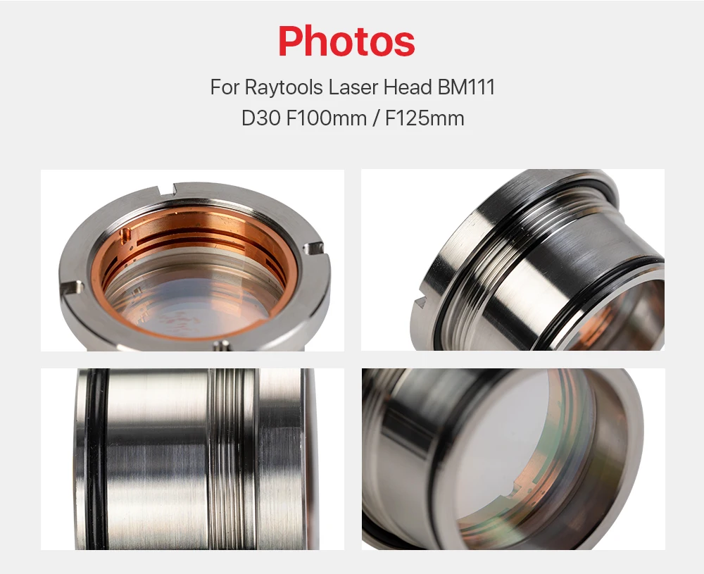 Ultrarayc BM111 BM110 0–3 kW Kollimations- und Fokussierlinse D30 F100 F125 mm mit Linsenhalter für Raytools Laserschneidkopf BM111 – Detail 4