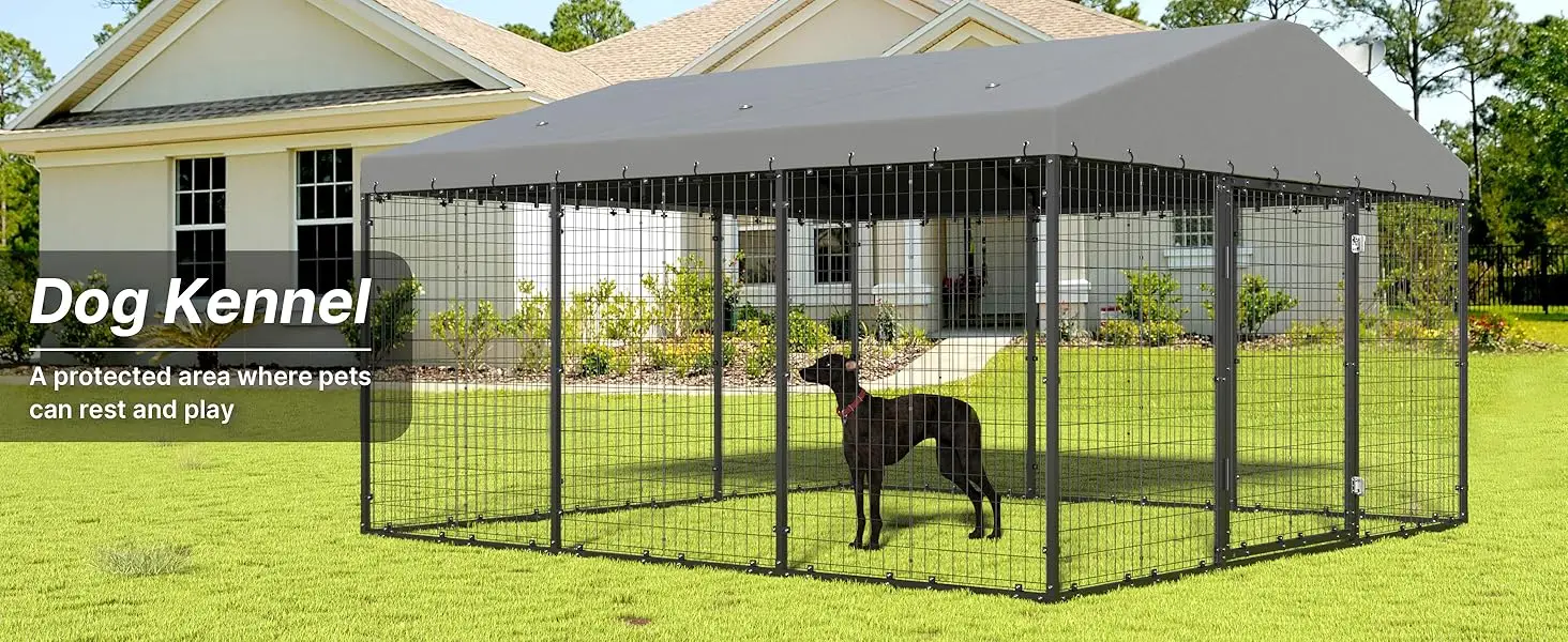 Dog Kennel A protected area where pets  can rest and play