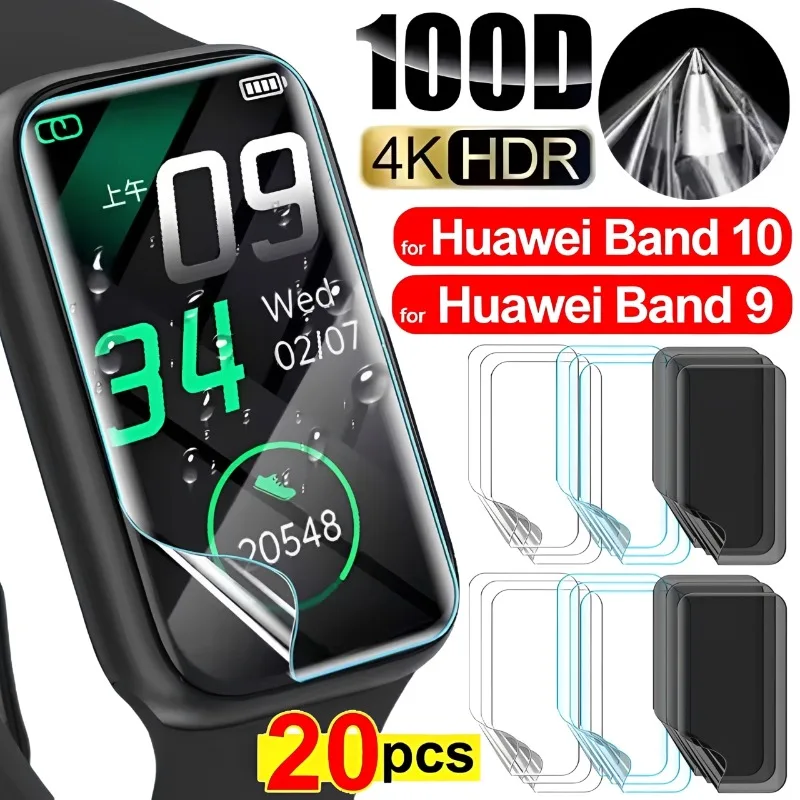 

For Huawei Band 10 9 Soft Screen Protector Smartband Anti Scratch HD/Blue Light/Anti-peeping Hydrogel Films for Huawei Band 10