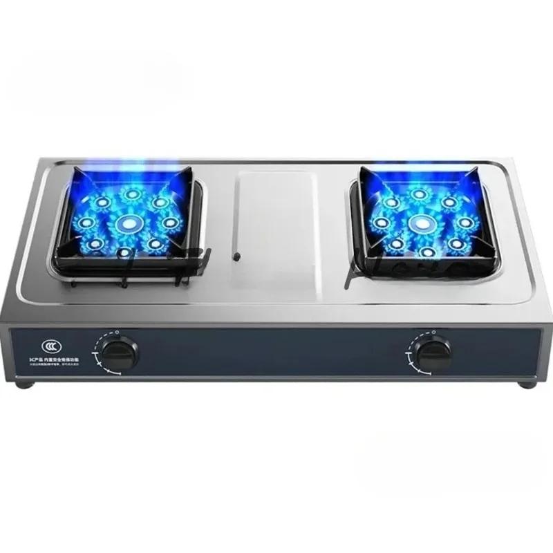 desktop-stainless-steel-double-stove-household-bench-top-strong-fire-liquefied-natural-gas