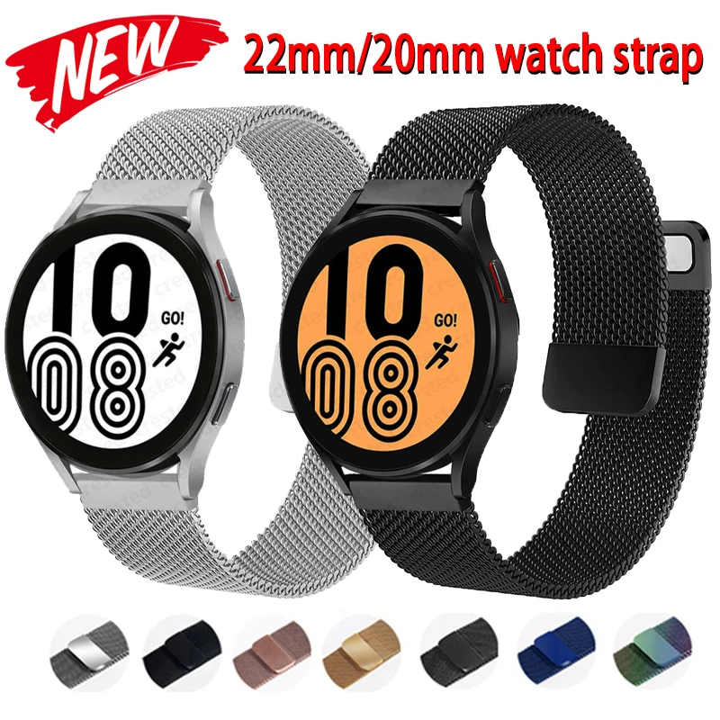 

20mm/22mm Band For Samsung Galaxy wacth 6 5 4 3/Classic/Active 2/46mm/42mm Gear S3 Frontier Magnetic bracelet Huawei GT 2 strap