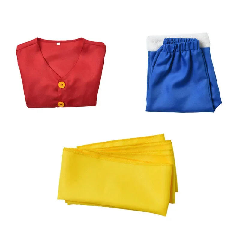 Kinder Anime Luffy Cosplay Kostüm mit Strohhut für Jungen Halloween Karneval Uniform Mantel Hosen Gürtel Komplettset Dress Up