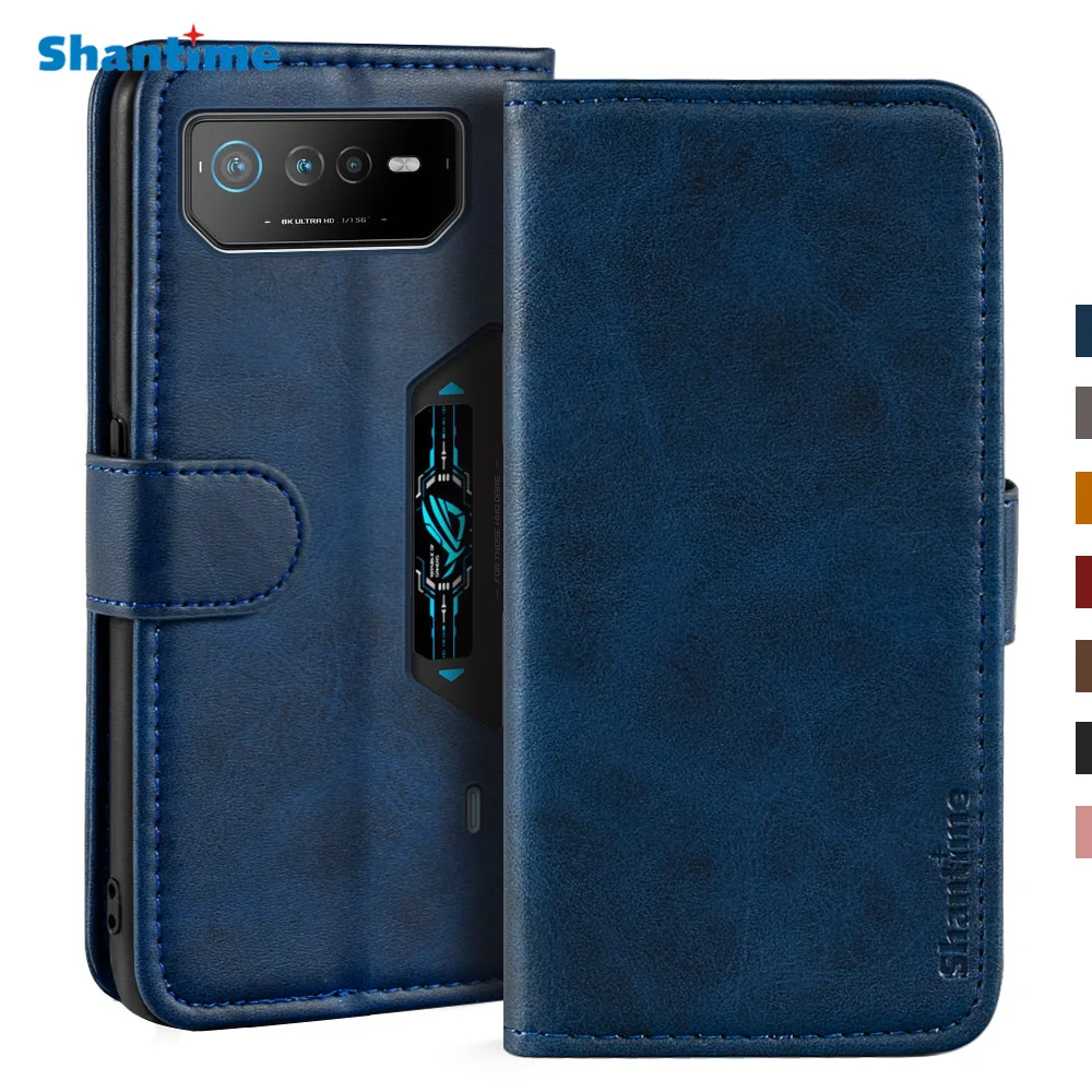 Funda para Asus ROG Phone 6, funda magnética de cuero tipo billetera para Asus ROG Phone 6D, funda con soporte para teléfono
