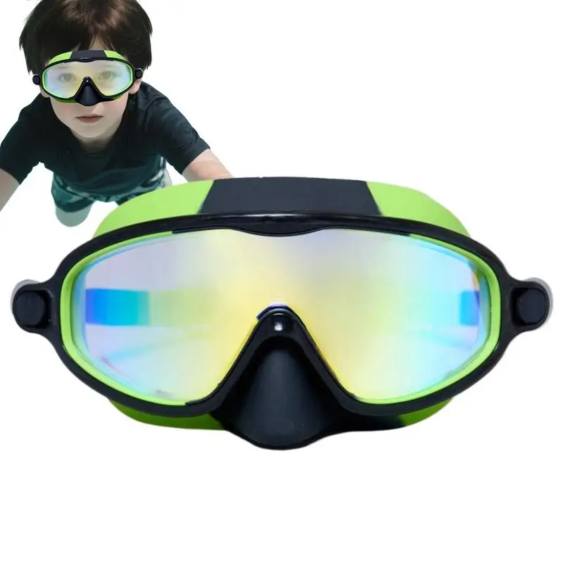 

Kids Swimming Goggles Kids Swimming Goggles With Nose Cover Waterproof Eyeglasses Adjustable Sun Protection Equipment For Boys