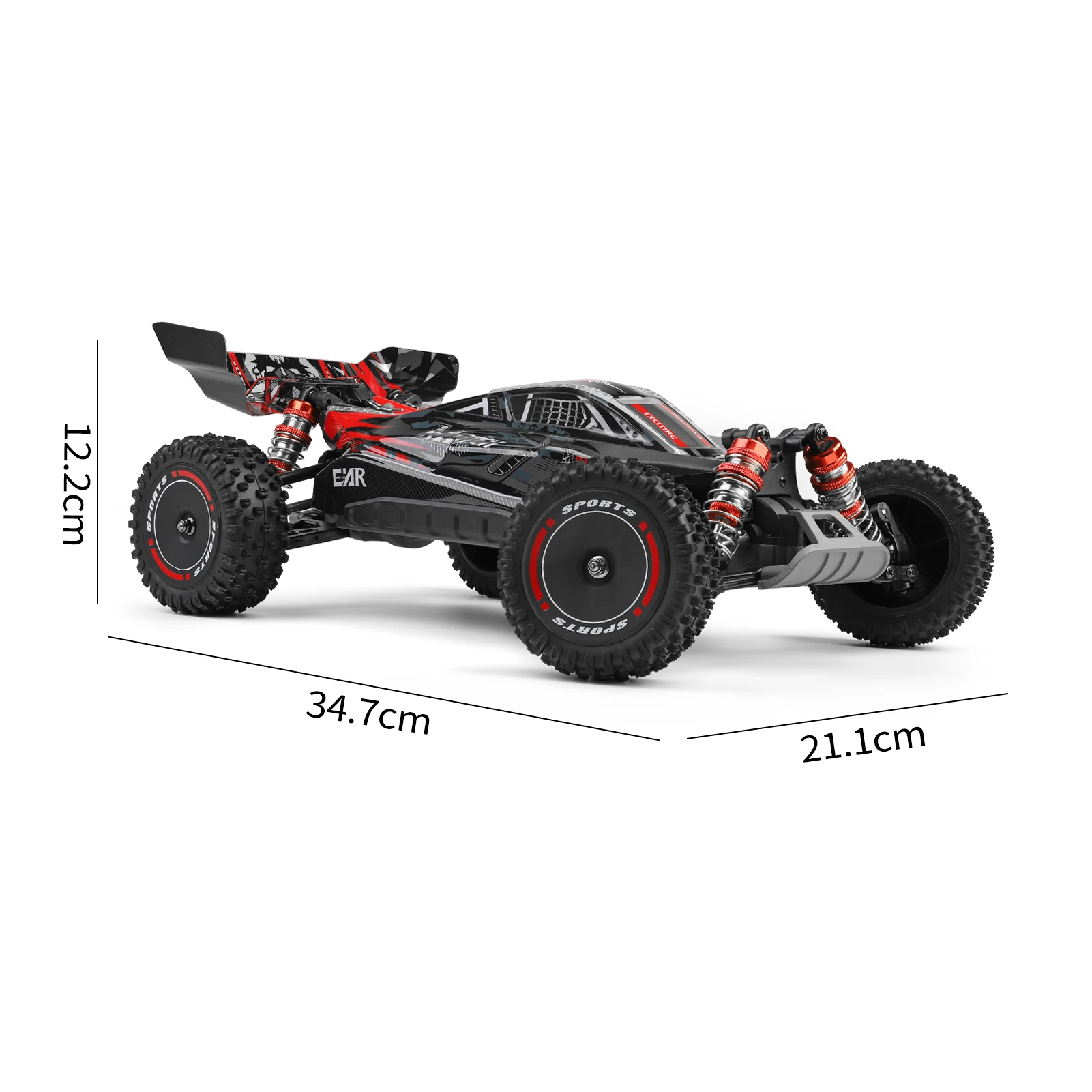 WLtoys 124010 Remote Control Car 1/12 2.4GHz 55KM/H High Speed Off Road Car 4WD Vehicle Gifts for Kids Adults