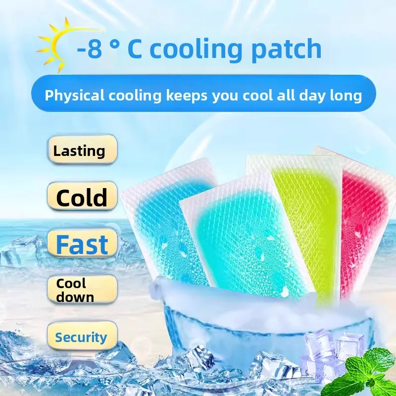 Summer Heat Relief Cooling Gel Patches Ice Pads for Fever Reduction Phone Cooling Sunstroke Prevention - Refreshing Comfort