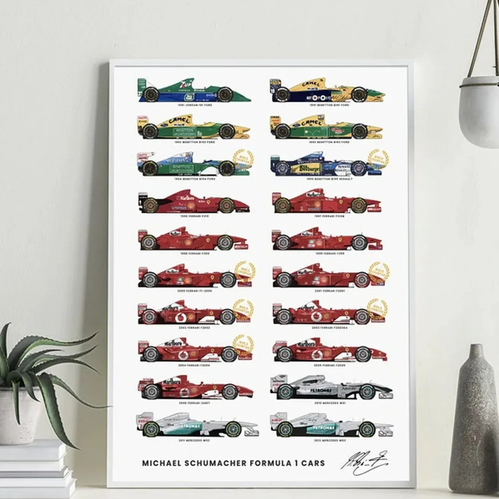 Formula 1 F1 Racing Team Print Posters Canvas Painting Wall Art Pictures for Living Room Bedroom Office Bar Home Decor Gifts