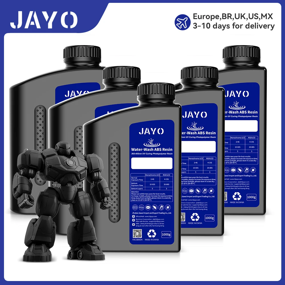 

JAYO 5 кг моющаяся жидкая фотополимерная смола из АБС-пластика, высокоточная УФ-смола, применение фотонного моно для ЖК-дисплея, 3D-печати Materia