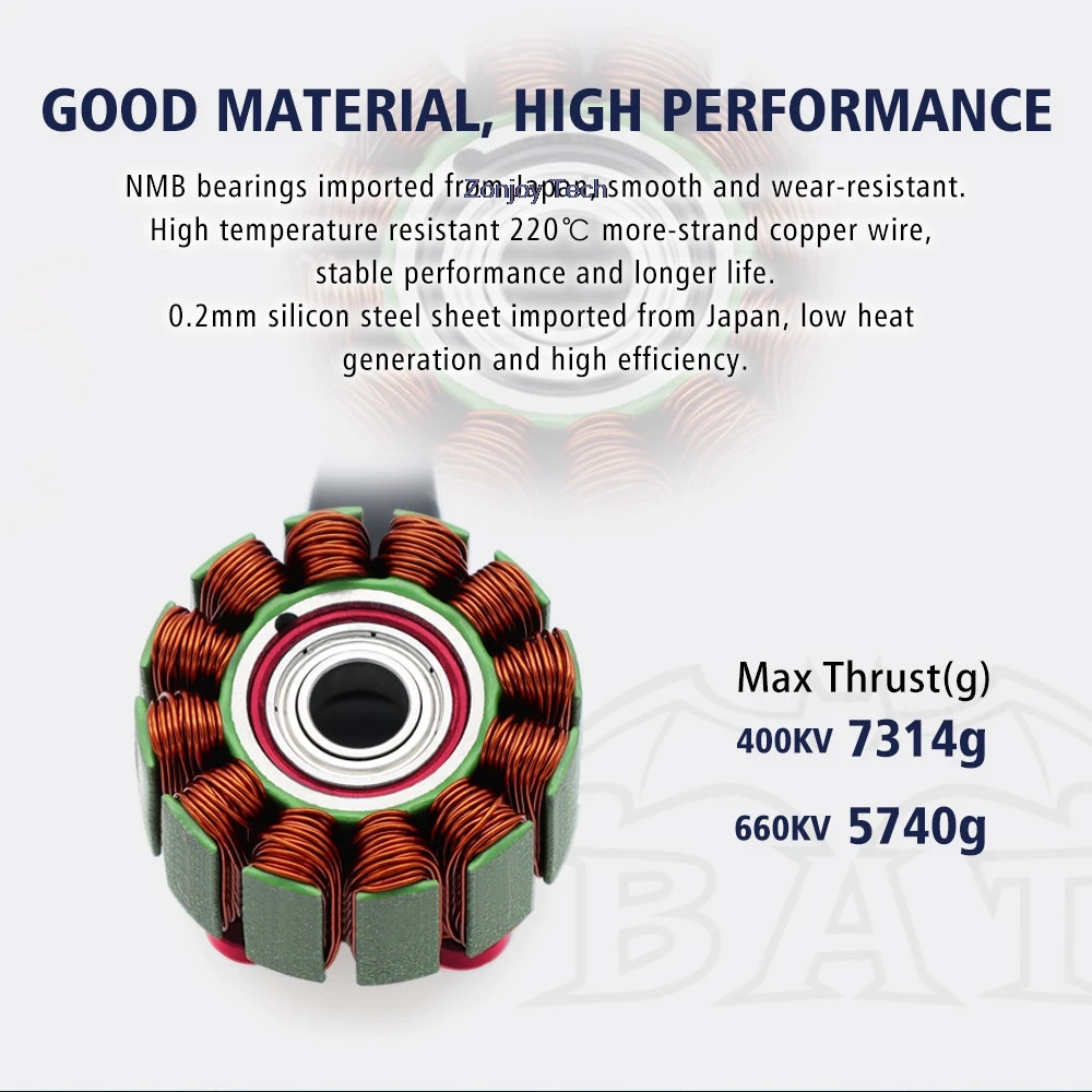 O novo 4PC S4214 400KV S4218 é adequado para o motor sem escova 6S de classe de competição de alta qualidade FPV de 12,13 polegadas