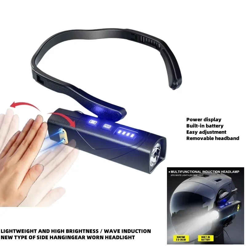 Linterna frontal de nucción mejorada 2025, linterna portátil ligera de 20,5 horas, resistente al agua, para pesca, montar, correr