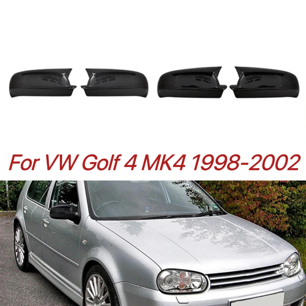 

For VW Golf 4 MK4 1998-2002 Passat B5 Jetta Car Rearview Side Mirror Cover Sticker Wing Cap Exterior Door Case Trim Carbon Auto