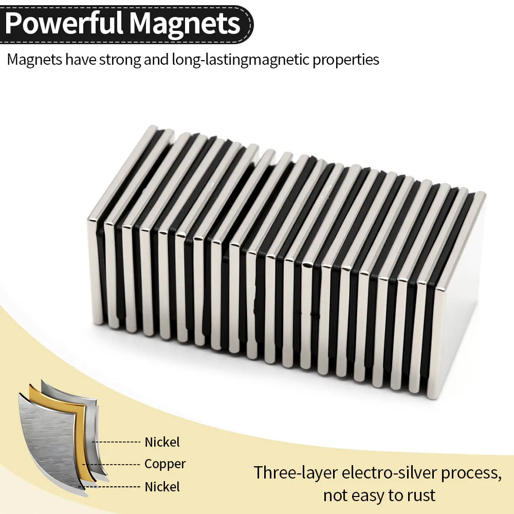 40x30x3mm Super Strong Neodymium Magnet N35 NdfeB Permanent Magnetic imanes Block Powerful Magnets Refrigerator image 4