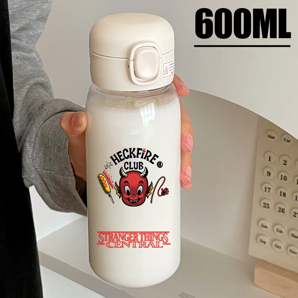 600ML Stranger Things Water Cup Joyce Byers Eleven Large Capacity Portable Transparent PcLeak Resistant Drinking Water Bottle