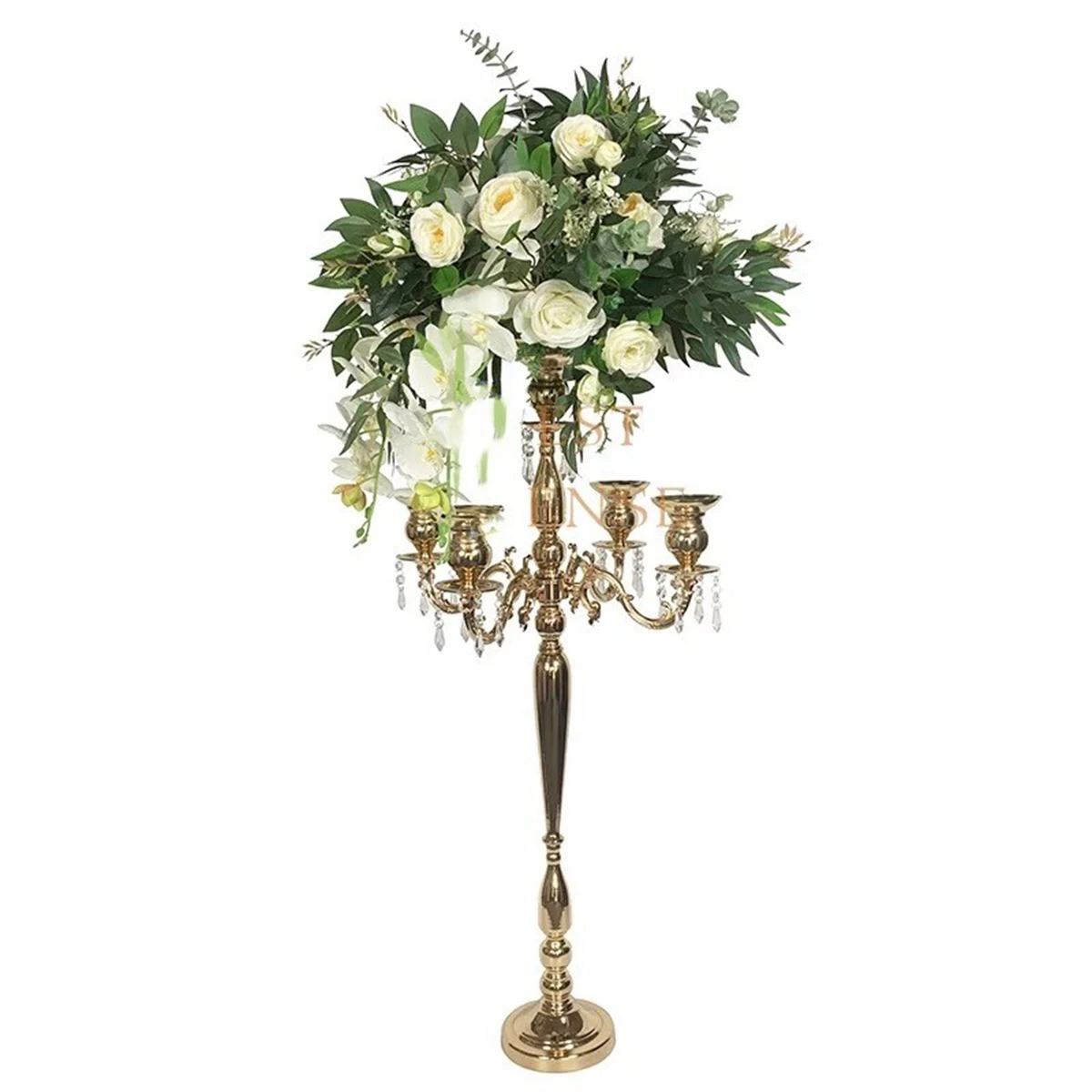 

4pcs/12pcs)60cm/90cm)Wedding Aisle Decor Table Metal Gold Flower Stand Centerpiece For Wedding Decoration Metal candlestick 174