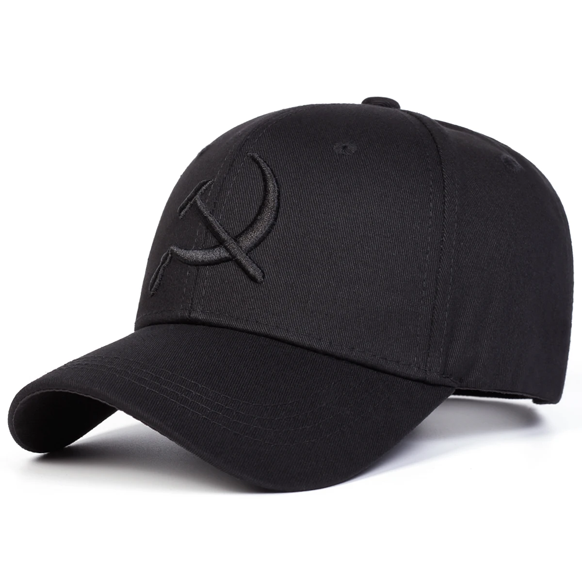 Unisex Hammer and Sickle Embroidery Baseball Caps Spring Autumn Outdoor Adjustable Casual Hats Sunscreen Hat Sports Cap
