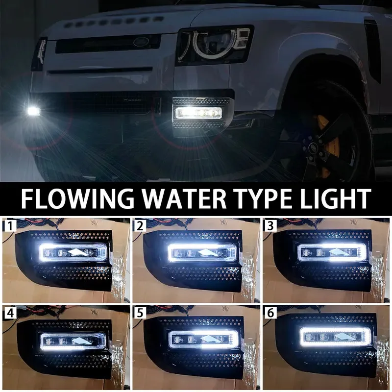 LED Fog Lights Kit For Land Rover Defender 90 110 130 2020 2021 2022 Led Daytime Running Light Fog Lamp  Non-destructive install