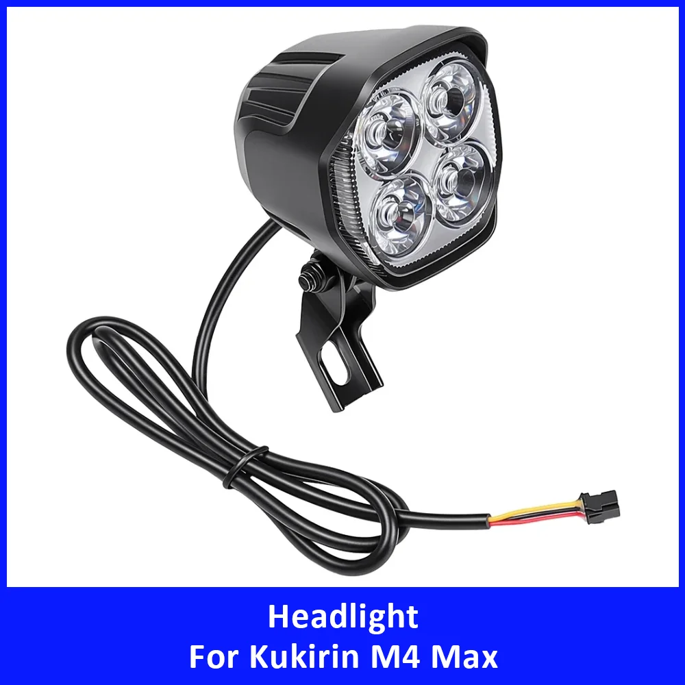 

4 LED Front Headlight Spotlight for Kukirin M4 Max Electric Scooter Night Safety Warning Lamp Replacement Parts