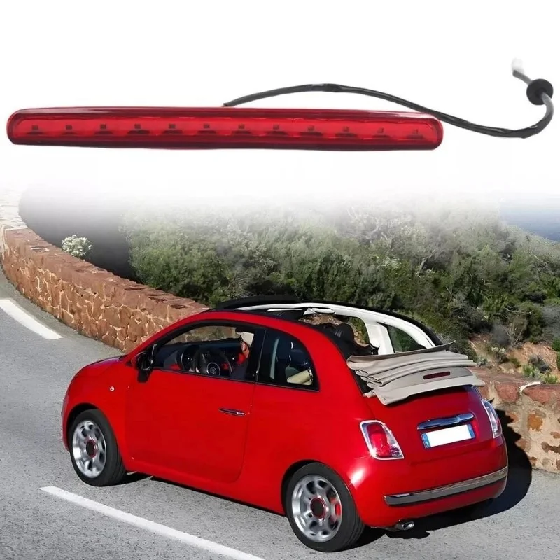 

1 шт. дополнительный стоп-сигнал (третий стоп-сигнал) светодиодный для Fiat 500 Convertible 2009-2019, артикулы 77365246, 68140780AA