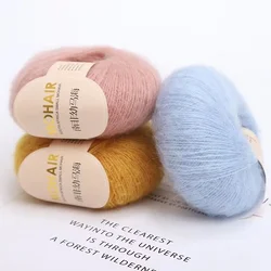 25g/pc Mohair Yarn for Hand Knitting Soft Mohair Crochet Yarn for Knit Lana Crochet Wool DIY Shawl Sweater Cloth