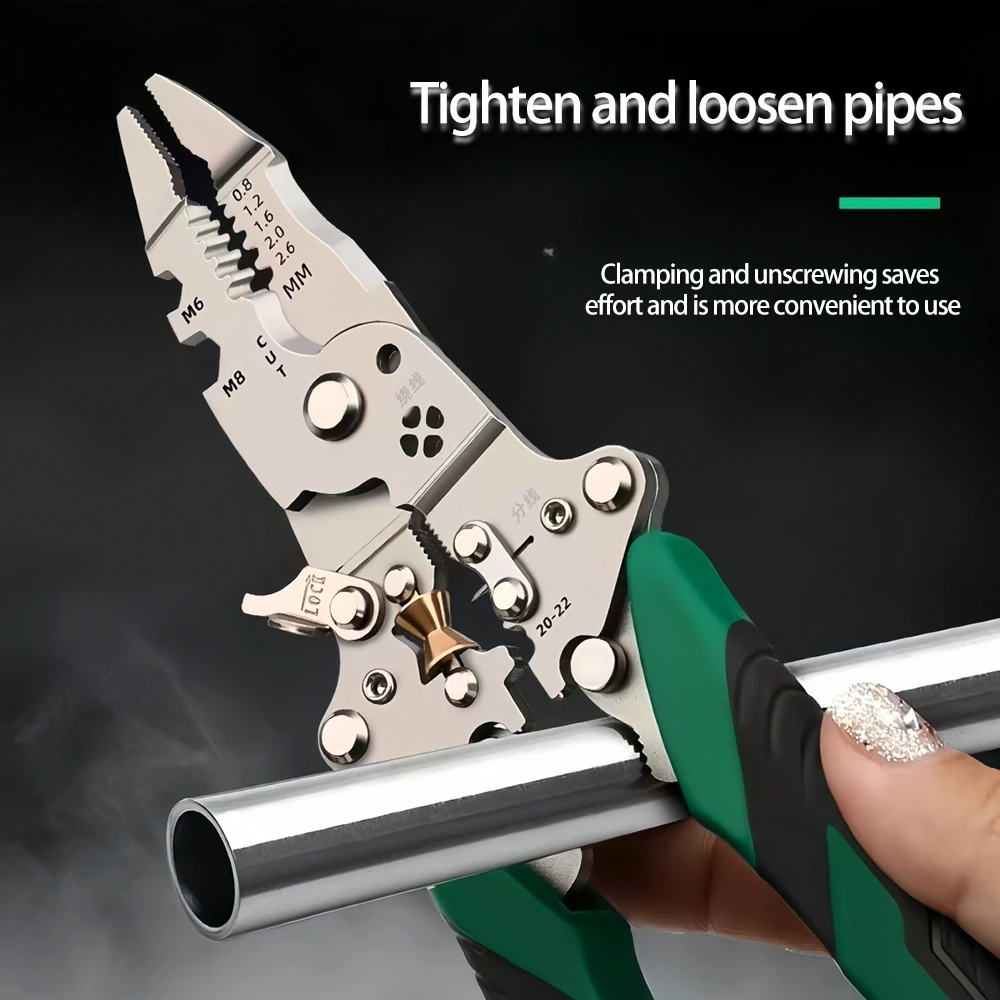 متجرد الأسلاك طوي كابل القاطع المتعرية كماشة متعددة الوظائف أداة اليد الكهربائية لقطع الأسلاك العقص لف