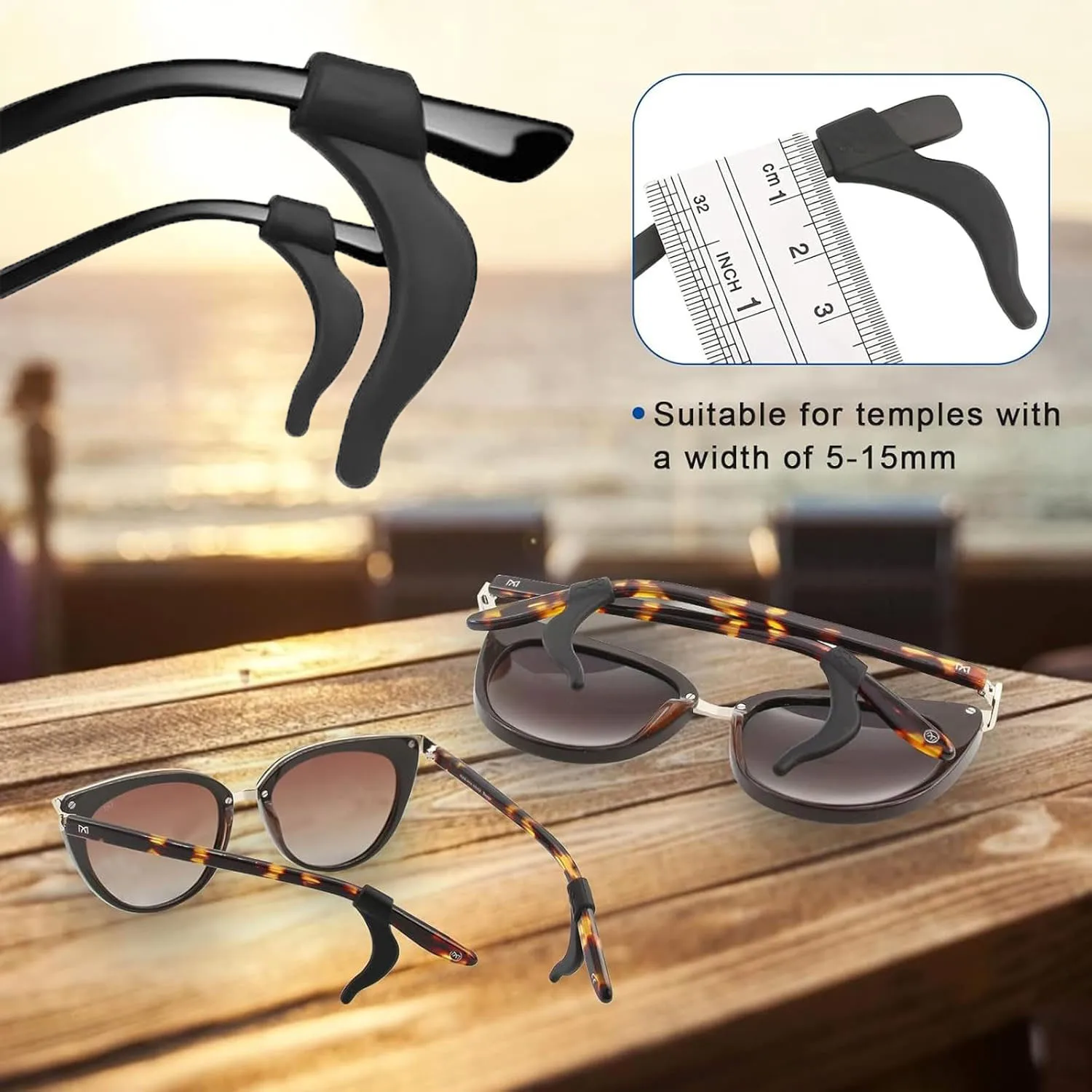 40 Pairs Eyeglass Ear Grips Anti-slip Holder, Silicone Ear Hook, Glasses Ear Grip Sleeve Retainer for Sports, Sunglasses, Readin view 6