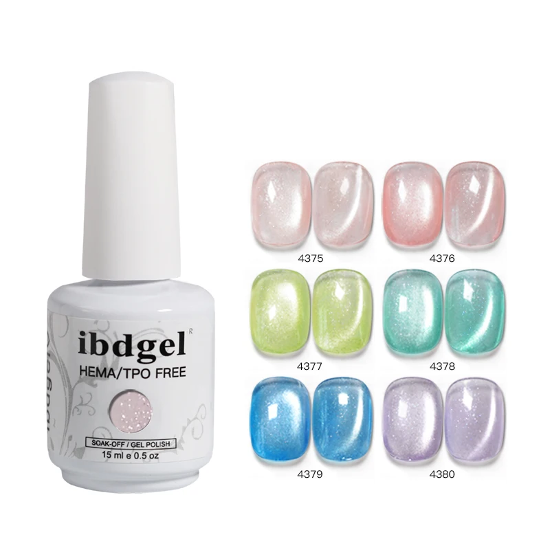 2026 New Spring Summer Cat Eye Gel Nail Polish 8 Colors Sea Salt Mint Candy Blue Green Soak Off UV LED Sparkly Nail Gel for Home