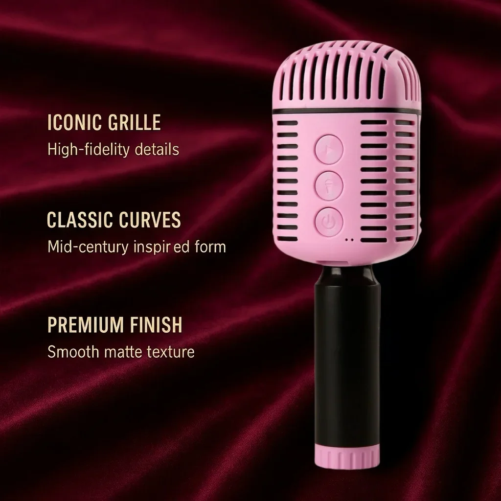 Kids Handheld Karaoke Microphone Speaker Wireless Bluetooth Portable KTV HIFI Sound TWS 4 Voice Changer for Phone PC  Party Toy