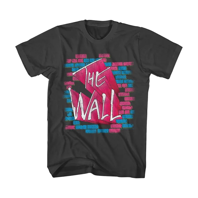 New Summer Pink Floyd Band Member Roger Waters' Retro Rock-inspired American-style Loose Short-sleeved T-shirt in Pink Color