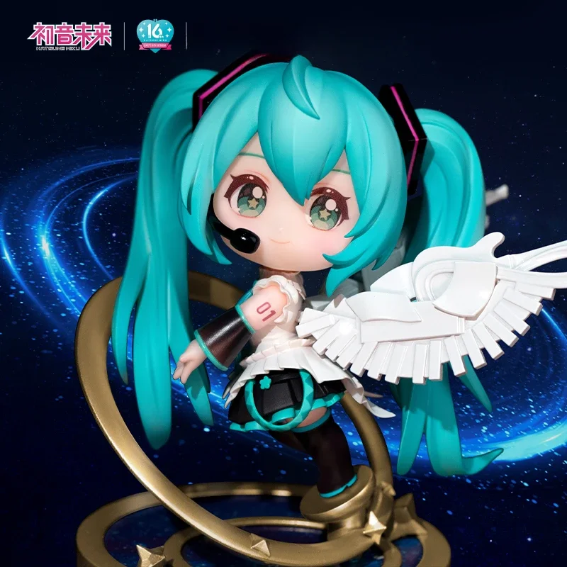 Hatsune Miku's 16th Anniversary Q Version Manual Genuine Animation Peripheral Model Ornaments MIKU Jointly Signed Doll