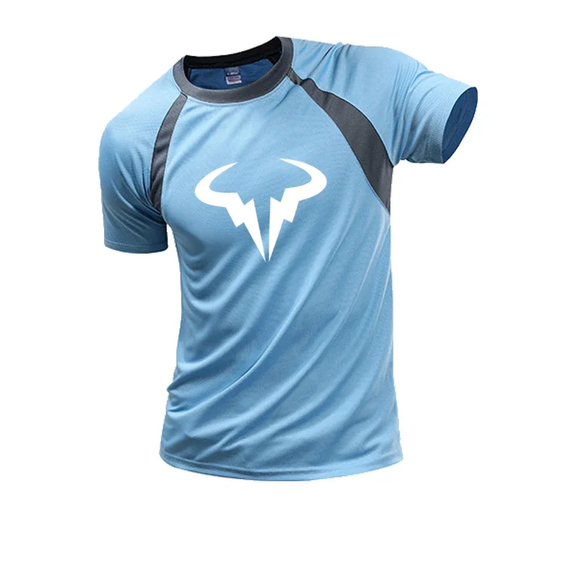 2025-26 رافائيل نادال شعار تي شيرت للرجال القطن المتضخم تي شيرت الرجال قصيرة الأكمام طاقم الرقبة ملابس الصيف بلايز #4