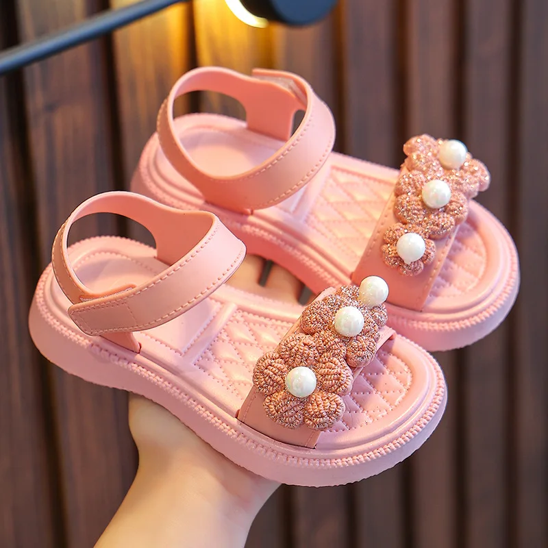 Kids From 2-9 Years Princess Shoes Summer Girls Sandals Casual School Kids Shoe Outdoor Beach Sandal Children's Student sneaker