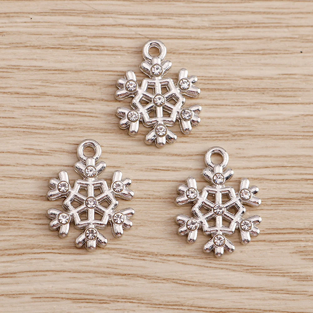 

20Pcs Snowflake Jewelry Charm Pendant for Necklace Bracelet Keychain DIY Gift Jewelry Charm Snowflake Pendant Bracelet Charms