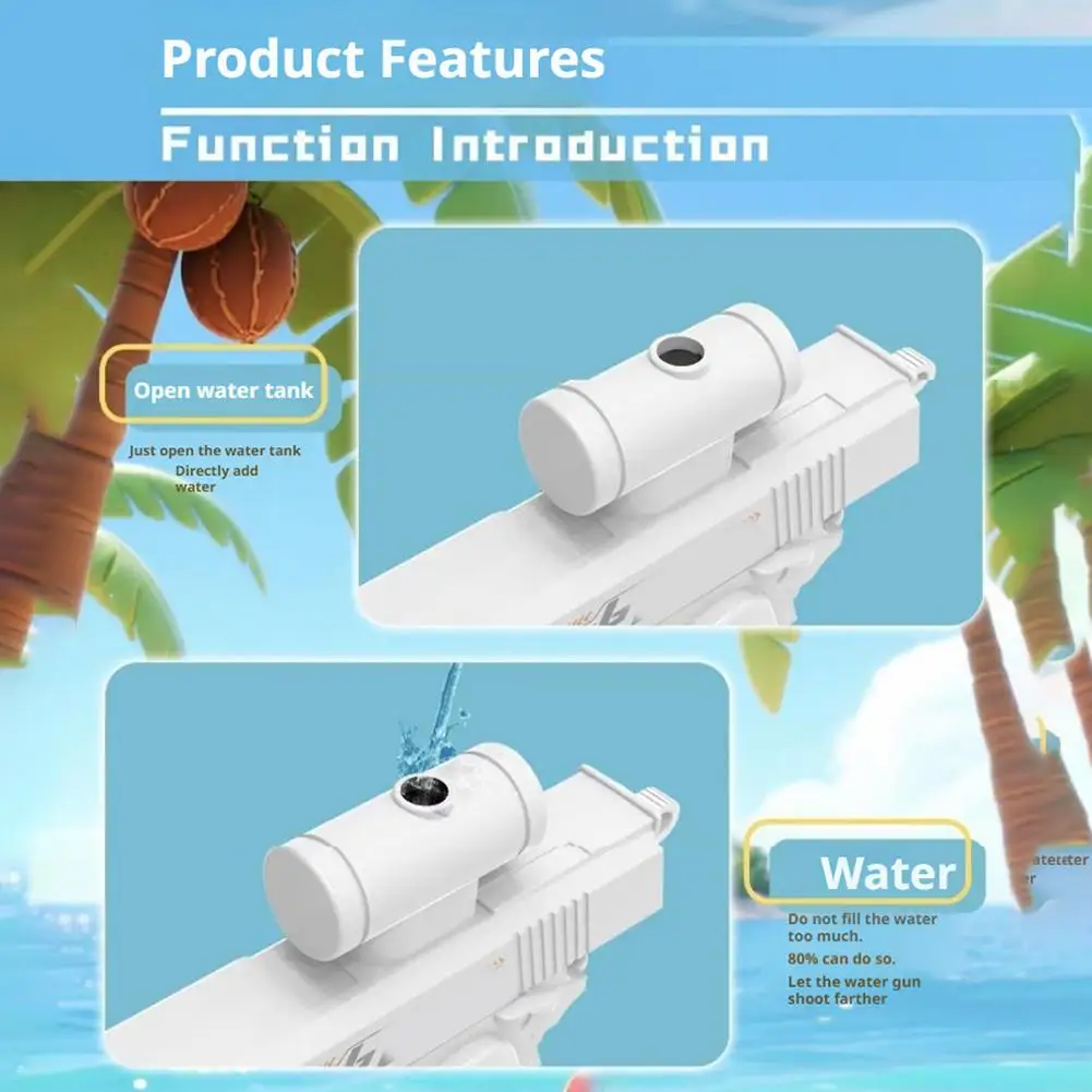 Outdoor Draagbare EDC Dubbelzijdig Omgekeerd Waterpistool voor Zwembadfeesten Zomer Pranks Spannend Outdoor Speelgoed Cadeau