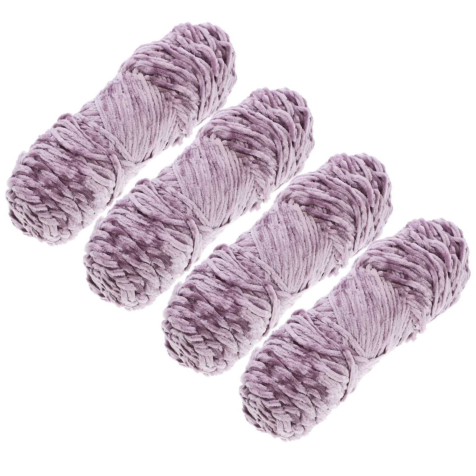 

4 Pcs Gold Thread Knitting Yarn Chenille Garn Rot Chenillefaden Colorful Rotes Samtgarn