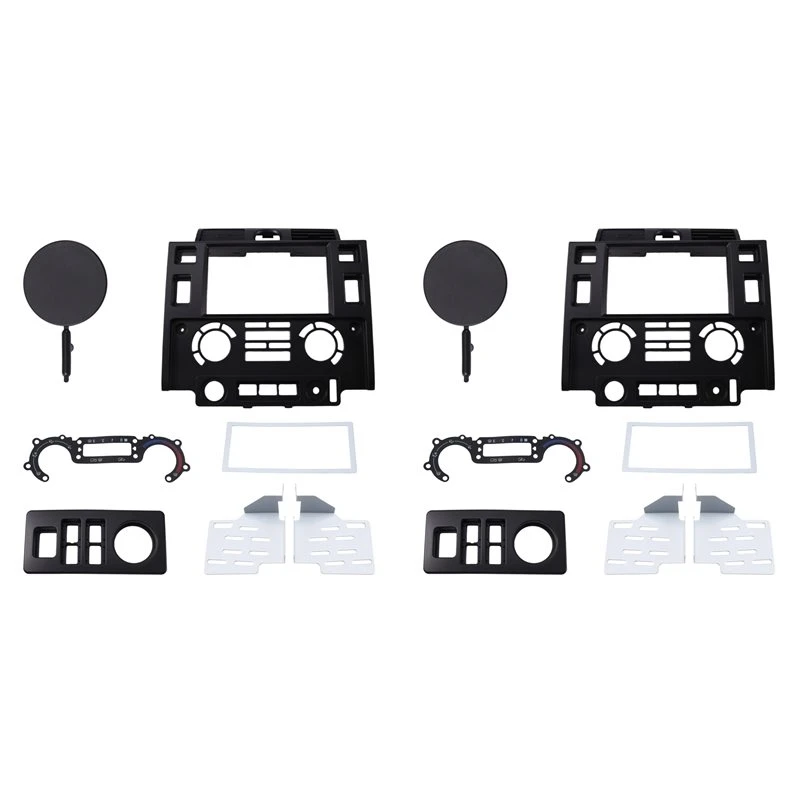 AU28-2 Set 7 Inch Double Din Stereo Dash Kit For Land Rover Defender 2007-2016 Fascia Radio Panel Fascia Plate Console Bezel