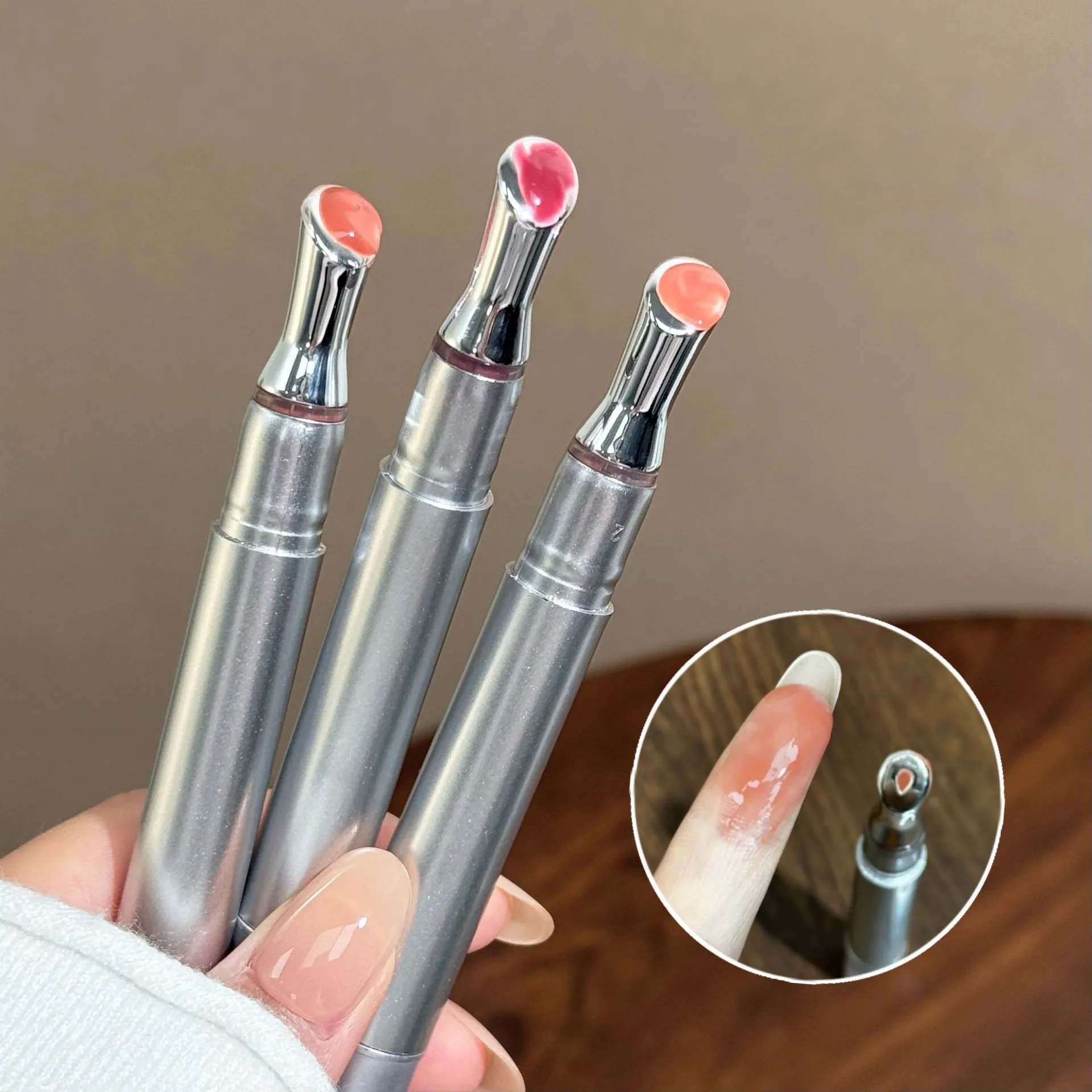 Brilho Labial Transparente Cristalino com Efeito Espelho, Hidratante e Transparente, Fácil de Aplicar e Clarear, Brilho Labial Diário