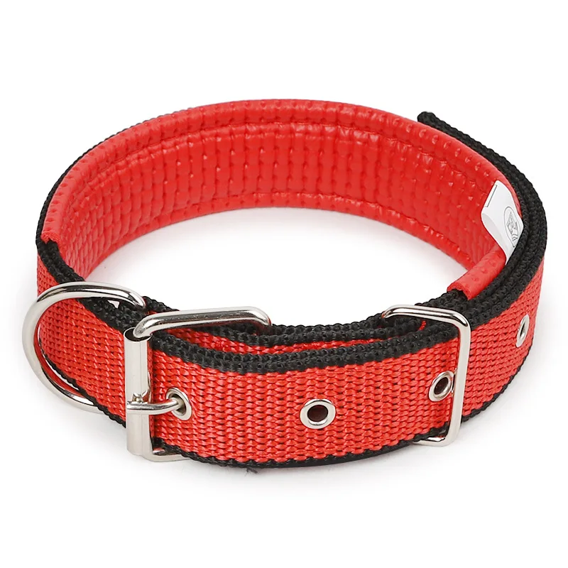 Nylon Dog Collars Adjustable Pet Neck Strap for Small Medium Large Dogs Cat Neckband Foam Padded Dog Collar Dog Accessories