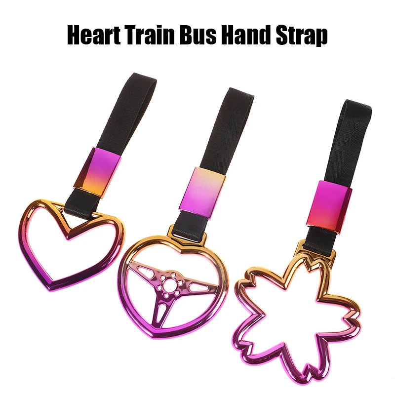 1Pc Pociąg Autobus Uchwyt Pasek na rękę Drift Charm Pasek Drift Auto Akcesoria Stylizacja samochodu Samochodowe paski w kształcie serca Przedni hak holowniczy