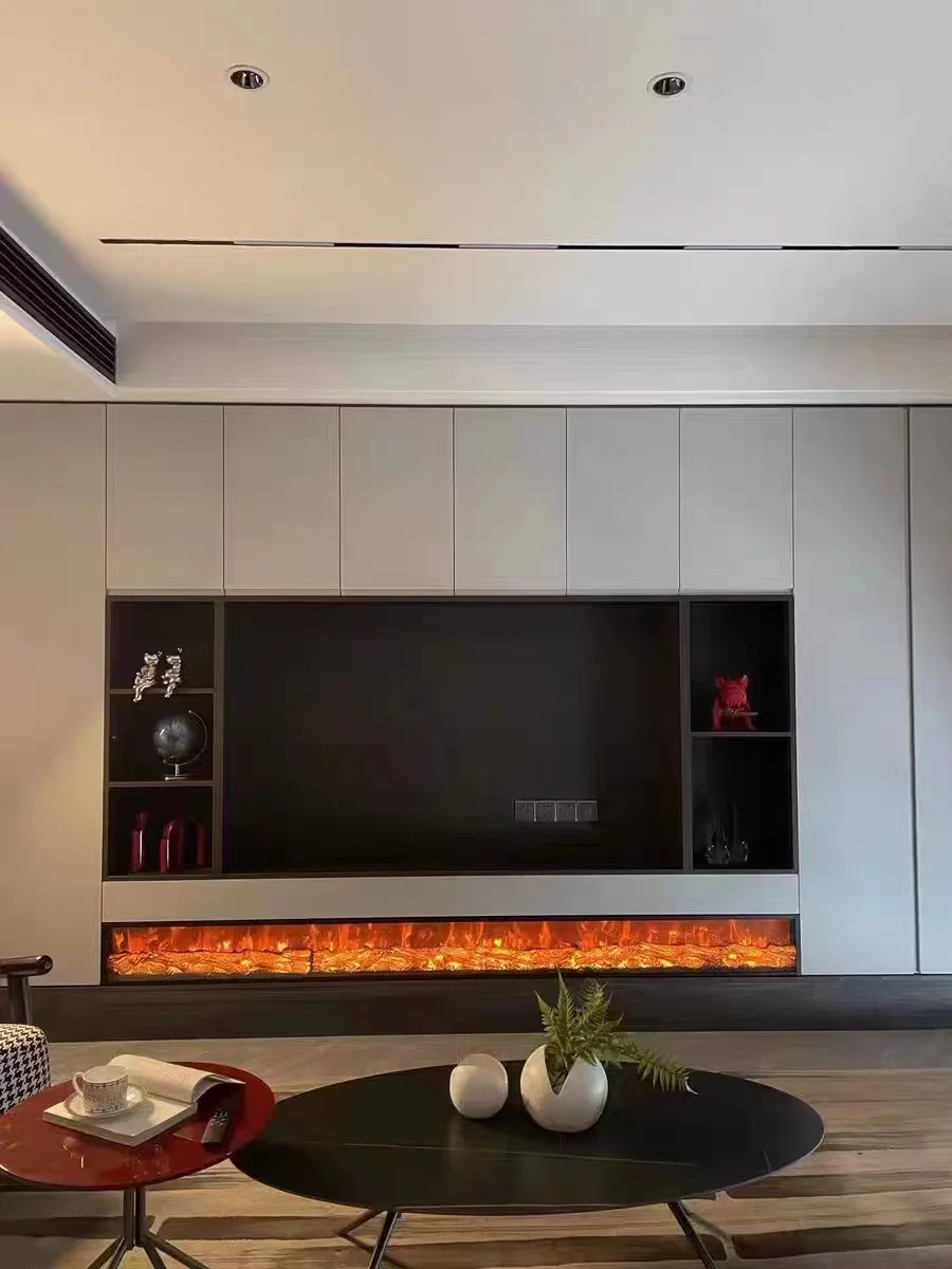 1000mm Silent 3D Electric Fireplace LED Flame Decorative Metal Household Fireplace