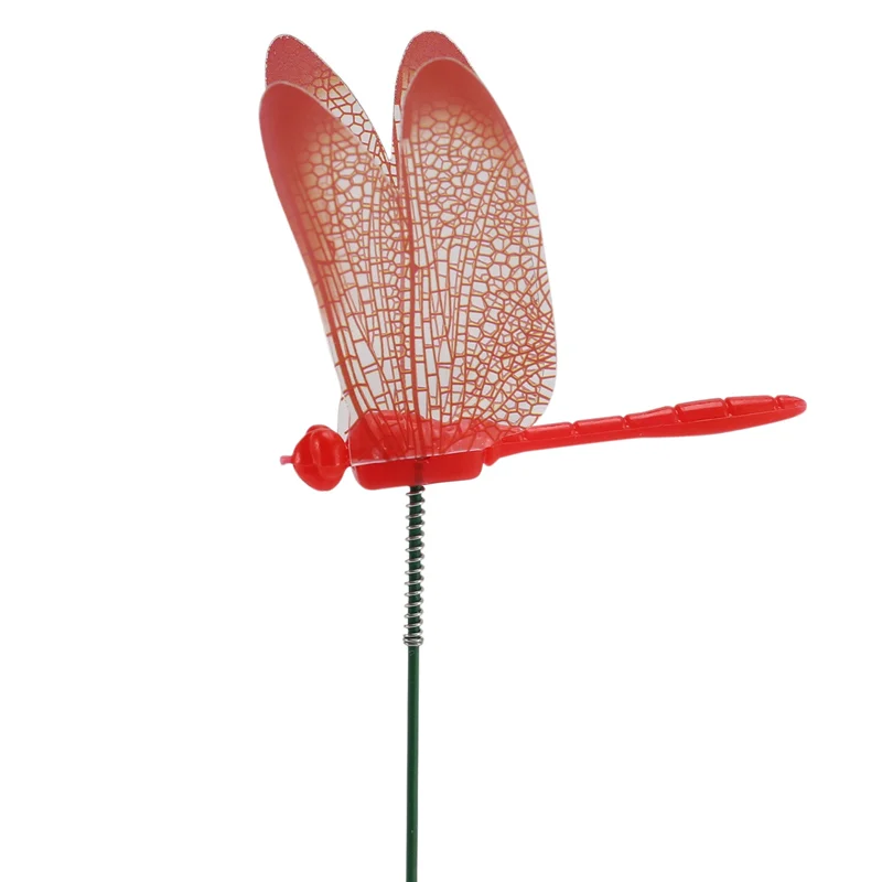 

ABFS 100 Pieces Garden Butterflies Stakes And 4 Pieces Dragonflies Stakes Garden Ornaments 24 Pieces