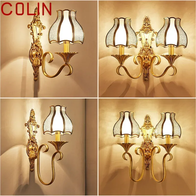 COLIN Contemporary LED Copper Wall Lighting Creative Design Sconce Lamp Decor for Home Living Room