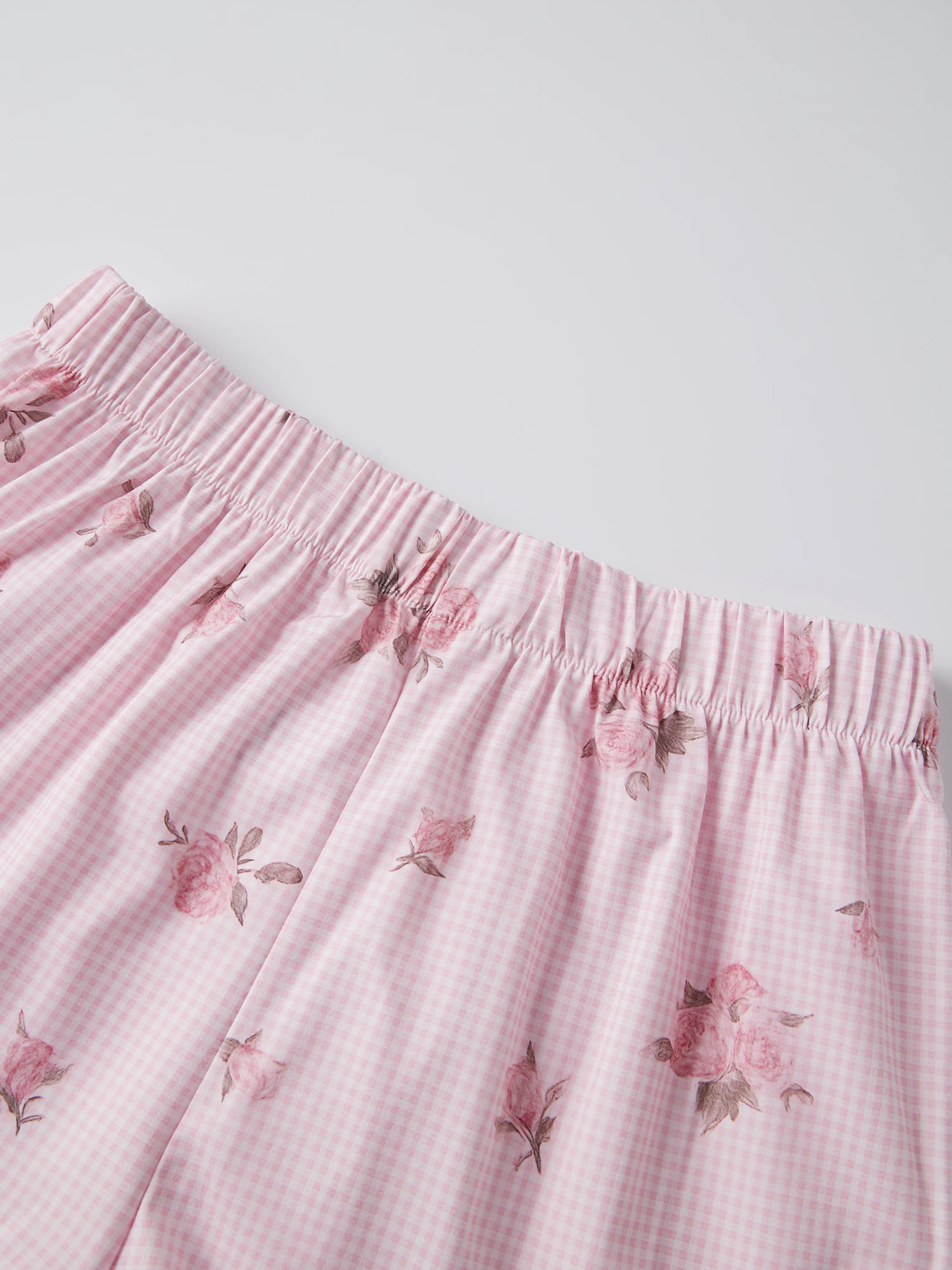 

Элегантная ночная рубашка без рукавов с цветочным принтом и комплект с шортами в тон для женщин, летняя одежда для сна, домашняя одежда, комплект из 2 предметов