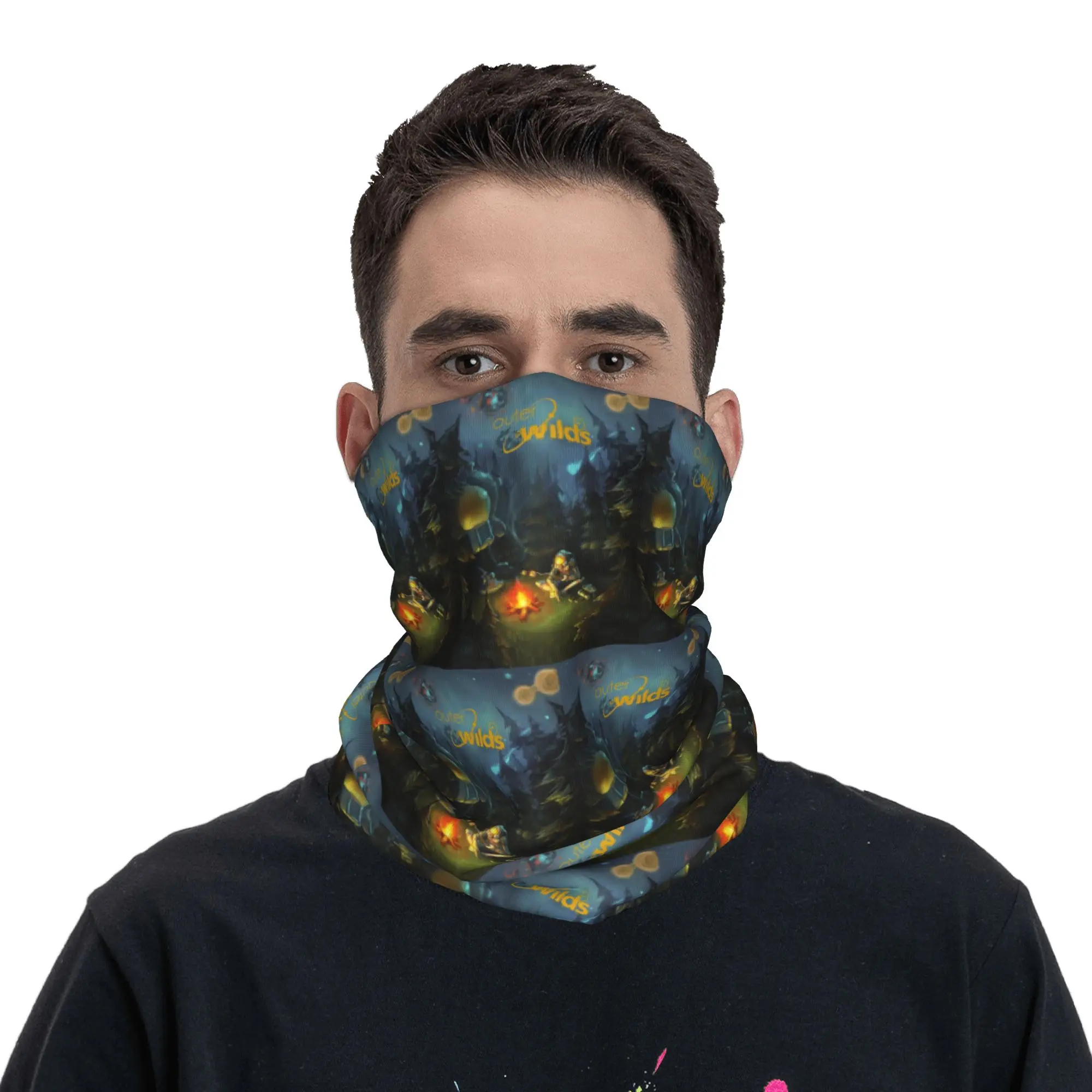 Outer Wilds camp Bandana Neck Cover Printed Wrap Scarf Multi-use Headwear Running For Men Women Adult All Season
