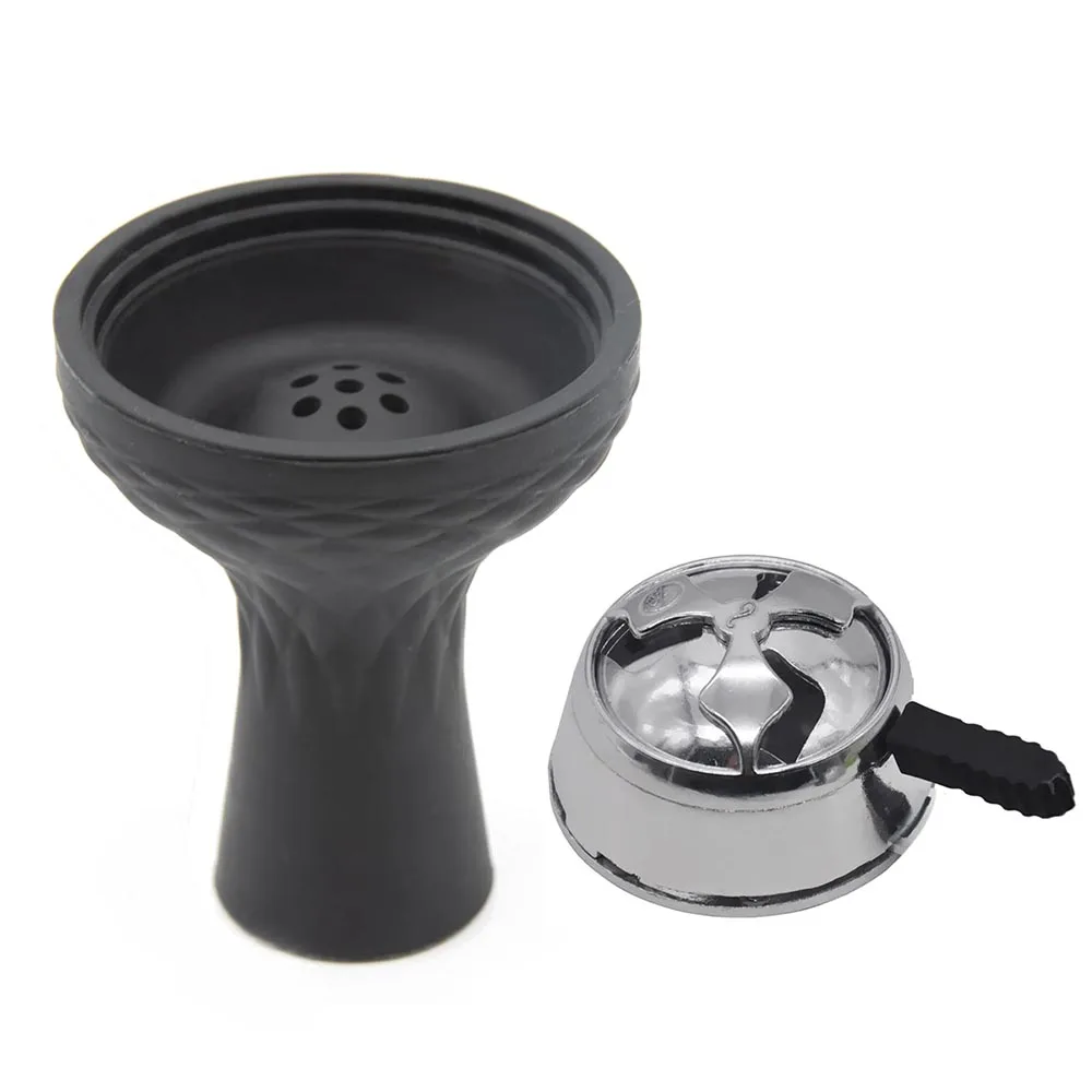 Silicone Hookah Bowls with Charcoal Holder Shisha Head Heat Management System Chicha Narguile Sheesha Accessories