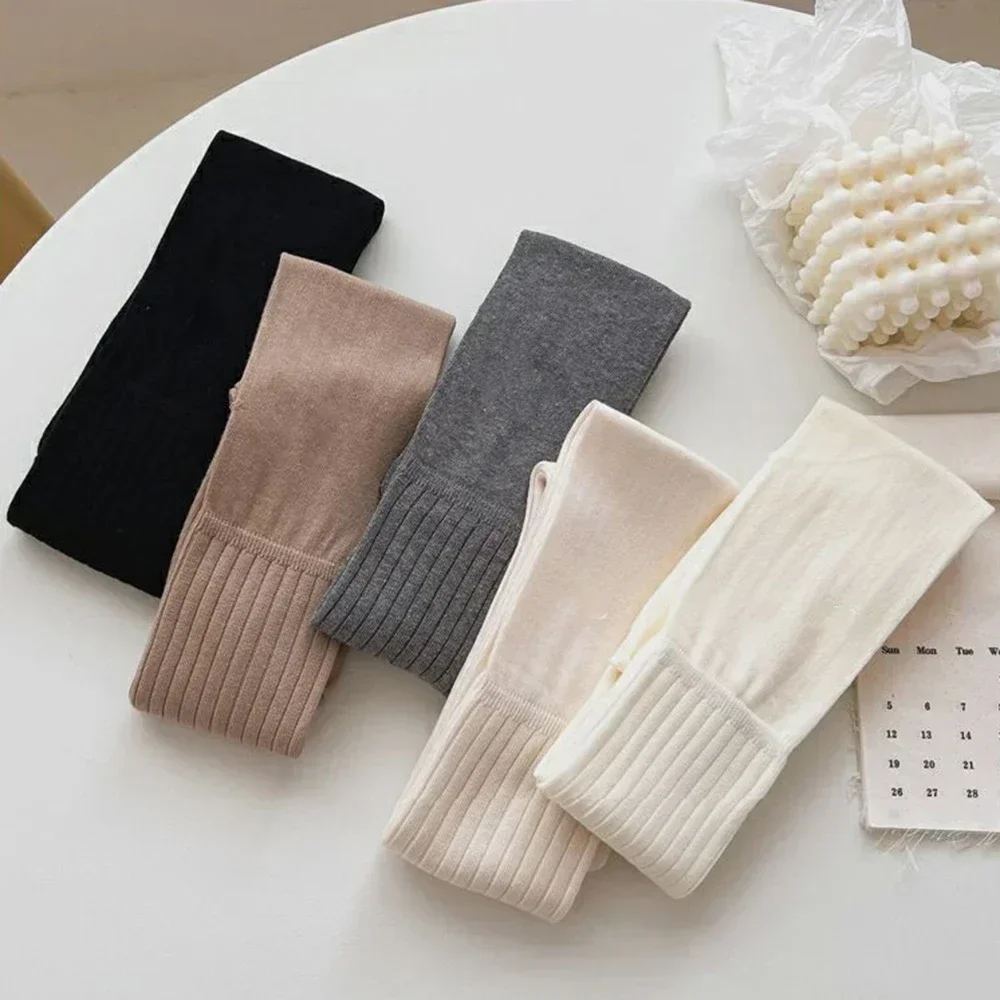 Herbst/Winter frauen Strümpfe Knie Oberschenkel Hohe Socken Mode Trend Einfache Feste Farbe Reine Baumwolle Lange Röhre Engen bein Warme Socken