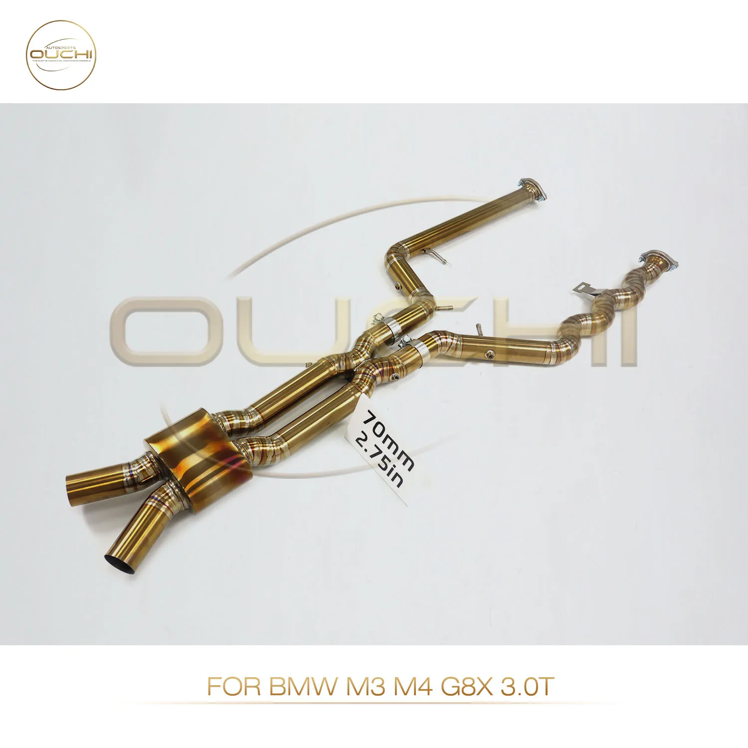 

OUCHI Factory Direct Sales TC4 Middle Pipe for BMW M3 M4 G8X 3.0T Car Exhaust 70mm Pipe X-Pipe Design