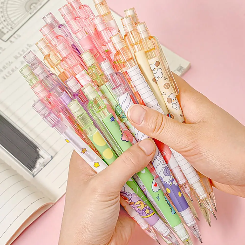 High Quality 2.0MM 2B Automatic Pencil Come With Eraser Stationery Movable Pencil Press Type Sketch Pencil Sketch Comics Design
