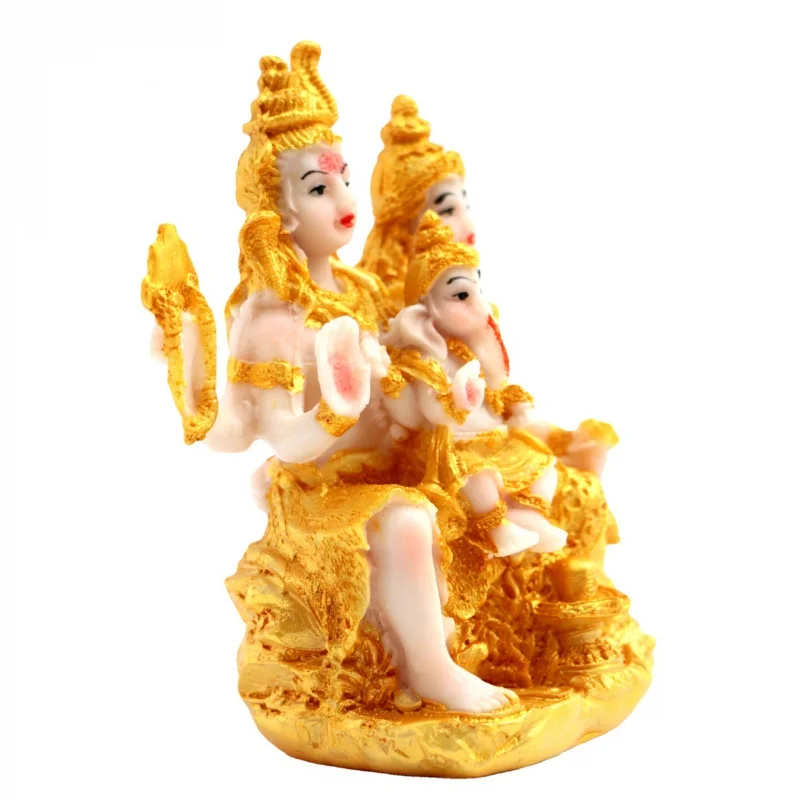 Indian Buddha Decoration Business Gift Songzi Avalokitesvara Indian Buddha Home  Living Room Resin Crafts -Plated Gift