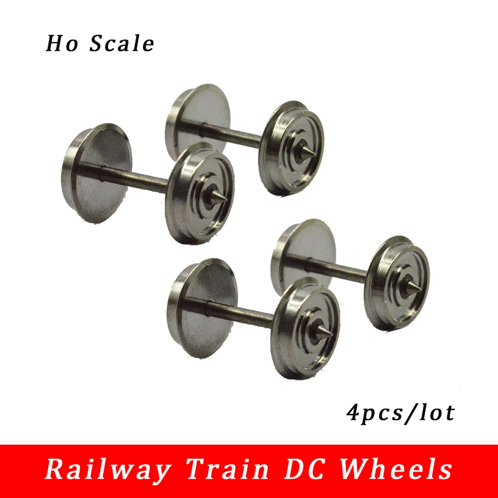 HO 1:87 Metal wheels for Model Train Railway Layout DIY Diorama Accessories DC Modeling Building Kits 4pcs/lot