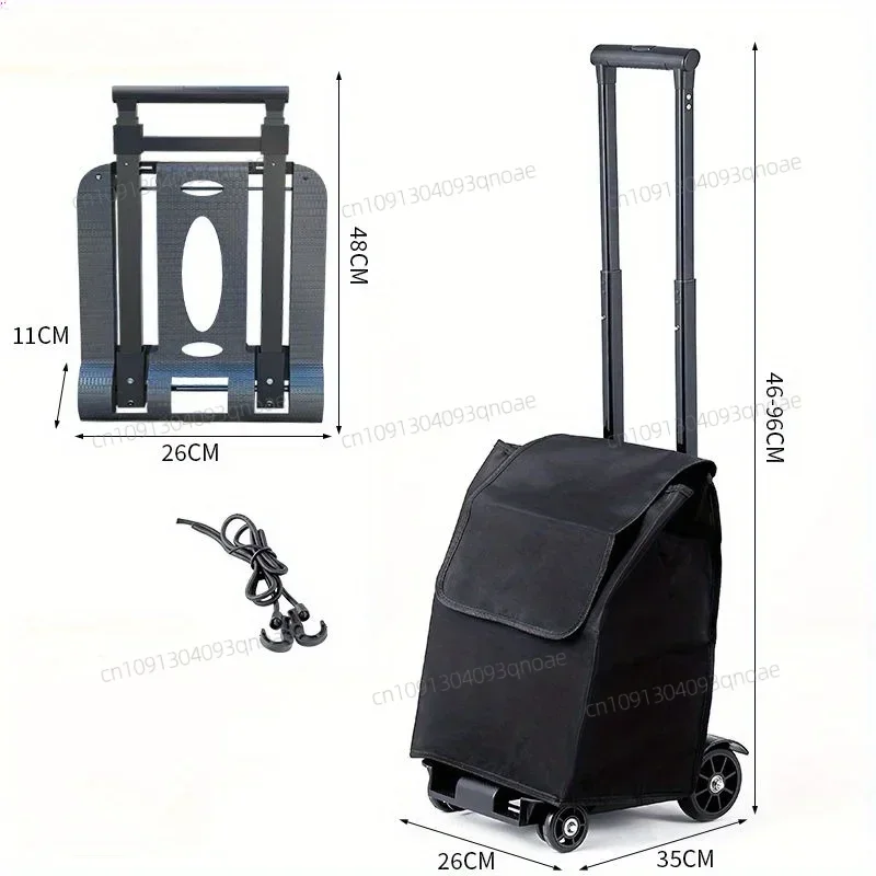

Buy vegetable cart, small push cart, cart trolley, folding handle, portable cargo, luggage trailer trolley storage